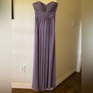 Elegant Mauve Barijay Bridesmaids Prom Evening Gown